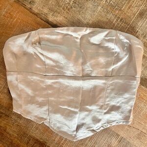 NEW Forever 21 Cream Strapless Bustier Crop Top